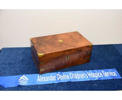 A Victorian mahogany and brass writing slope box, thank you for looking at this lot which is being sold on behalf of The Alex