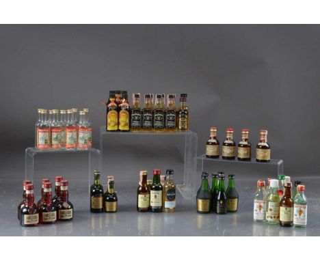 A collection of Glass mini spirits (67 x 50ml), thank you for looking at this lot which is being sold on behalf of The Alexan
