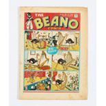 Beano No 28 (1939). Bright cover colours, light tan pages with some small tears to front cover
