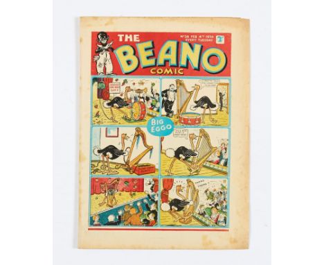 Beano No 28 (1939). Bright cover colours, light tan pages with some small tears to front cover overhang [vg+]