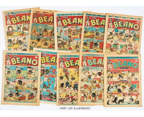 Beano (1945) 249-274. Complete year of propaganda war isues. All copies retrieved from bound volume and are edge trimmed with