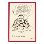 Frank Bellamy original signed sketch (1940s) 'To Be or Not To Be'. The Catering Corps Sergeant in