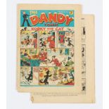 Dandy No 4 (Dec 25 1937) First Christmas issue. Bright cover colours, Lower spine insect chew to all
