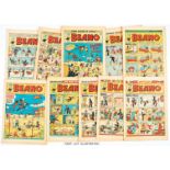 Beano (1951) 442-493. Near complete year missing issues 444 and 472. Including No 452 1st Dennis The