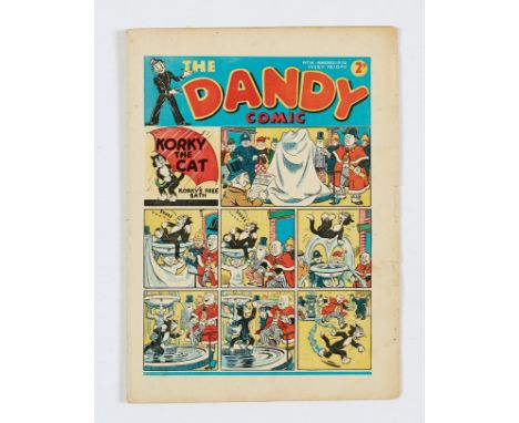 Dandy No 14 (1938). Bright cover with some overhang edge wear, cream pages, a few light foxing spots [fn-]