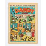 Dandy No 11 (1938). Bright covers, five sewpholes to spine (retrieved from bound volume), cream/
