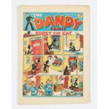 Dandy No 8 (1938). Bright covers, cream pages, some light blemishes and tiny hole to back cover [