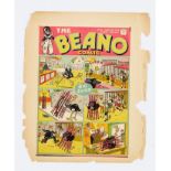 Beano No 27 (1939). Front cover Printer's proof with pink title background and light green panel