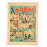 Dandy No 6 (1938). Light tan pages, clear tape to spine with quarter inch right-hand edge trim to