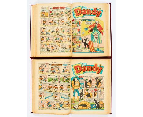 Dandy (1968) 1363-1414. Complete year in two bound volumes witih Korky, Corporal Clott, Bully Beef and Desperate Dan who make