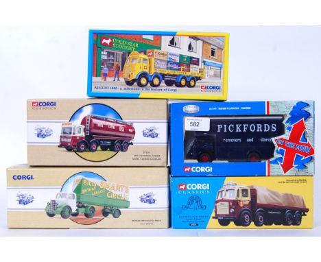 CORGI: A collection fo 5x boxed Corgi diecast models - 97300, 97932, 24501, CC11411 and 09802. Some limited edition, all in o