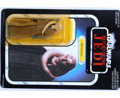 STAR WARS: An original vintage Star Wars carded Palitoy action figure ' Bib Fortuna '. 1983, on original Return Of The Jedi c