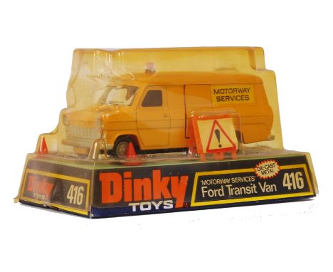 DINKY: An original vintage Dinky diecast model 416 Ford Transit Motorway Services van. Mint model, in original display box.