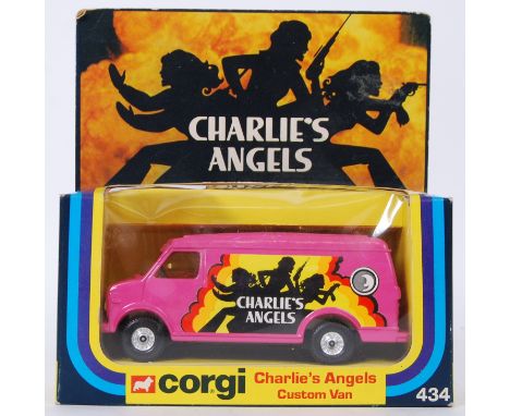 CORGI: An original vintage Corgi diecast model No. 434 Charlie's Angels Custom Van. Within the original box. Model mint, box 