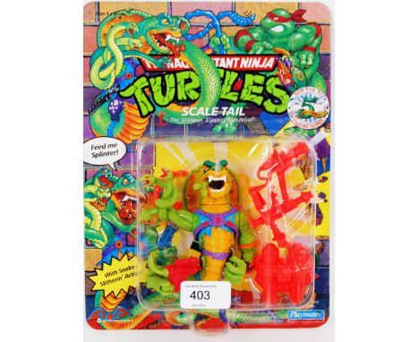 TEENAGE MUTANT NINJA TURTLES; An original Playmates made ex-shop stock Teenage Mutant Ninja Turtles carded action figure ' Sc