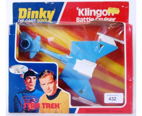 DINKY STAR TREK: An original vintage Dinky diecast model 357 Klingon Battle Cruiser from Star Trek. Mint model, in a good unp