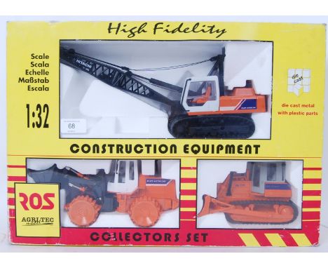 ROS: A rare ROS 1:32 scale ' High Fidelity ' diecast model Construction Equipment set. Collectors Set. Within the original bo