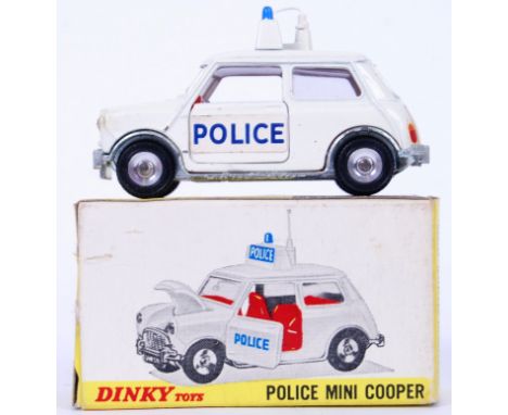 DINKY: An original vintage Dinky Toys diecast model 250 Police Mini Cooper. Very near mint model, within the original box.