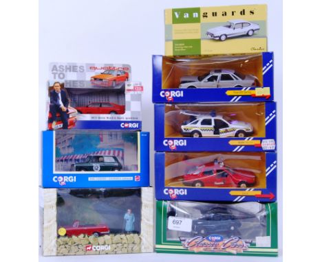 DIECAST: A collection of assorted boxed diecast models to include 4x Corgi, Corgi Classic Cars, Vanguards VA10804, Corgi Ashe