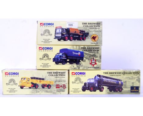 CORGI: A collection of 4x Corgi Classics 'Brewery Collection' boxed diecast models. 20901, 19702, 15201, 16301. All appearing