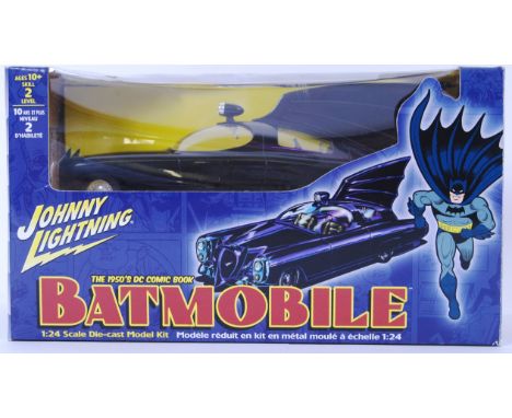 BATMAN: An original Johnny Lighning ' 1950's DC Comic Book Batmobile ' diecast model car. 1:24 scale. Within the original box