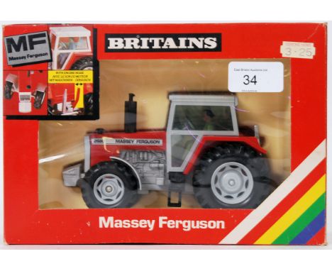 BRITAINS: An original vintage Britains 9520 diecast model Massey Ferguson Tractor. Mint, in the original box. 