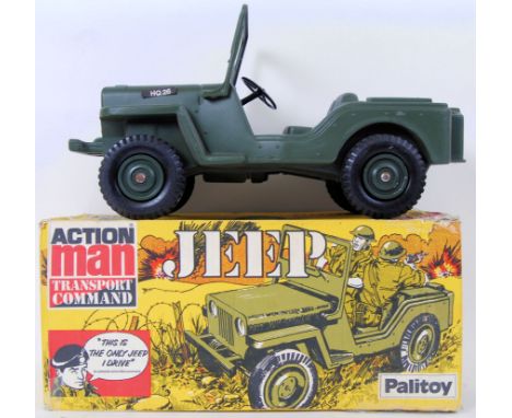 ACTION MAN: An original vintage Palitoy Action Man ' Transport Command Jeep '. Within the original box. Complete with star ch
