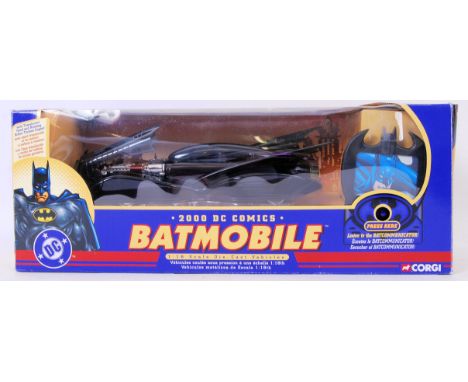 BATMAN: A 2000 DC Comics Corgi made 1:18 scale diecast model Batmobile ' With Batcommunicator '. Working, within the original