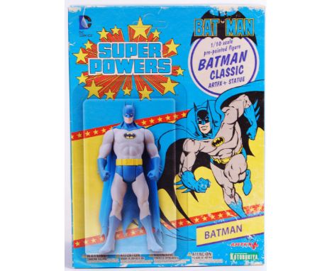 BATMAN: An original Kenner style ' Super Powers ' Batman 1:10 scale classic Batman figure. By Art FX. Within the original box