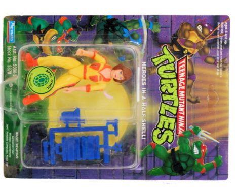 TEENAGE MUTANT NINJA TURTLES: An original vintage Playmates Teenage Mutant Ninja Turtles carded action figure ' April O'Neil 