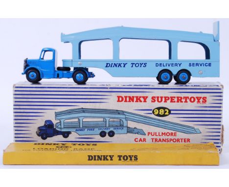 DINKY: An original vintage Dinky Supertoys 982 Pullmore Car Transporter diecast model. Very good near mint condition model, w