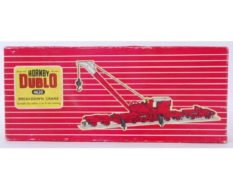 HORNBY: A vintage Hornby Dublo 00 gauge railway trainset 4620 Breakdown Train wagon. Within the original box.