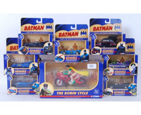 BATMAN: An original 1:16 scale Corgi made diecast model Batman ' Robin Cycle ' diecast model, unused, in the original box. Al