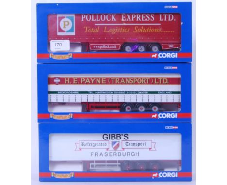CORGI HAULIERS: A collection of 3x Corgi diecast Hauliers Of Renown lorry trailers - all mint, in the original boxes. Compris