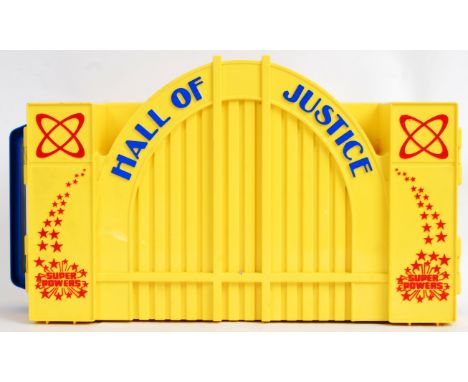 HALL OF JUSTICE: An original vintage 1980's Kenner made ' Hall Of Justice ' Super Powers action figure playset. With inner ac