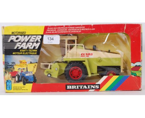 BRITAINS: An original vintage Britains Motorised Power Farm diecast model 9323 Self Propelled Forage Harvester. Mint, within 