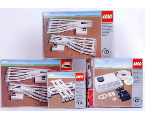 LEGO: A collection of 4x vintage boxed Lego Train railway accessory sets - all with original boxes. Comprising of; 7864, 7857