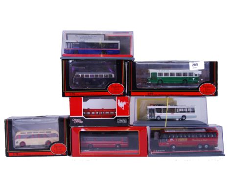 DIECAST BUSES: A collection of 8x assorted boxed diecast model Buses to include EFE, Corgi Original Omnibus etc. All within t