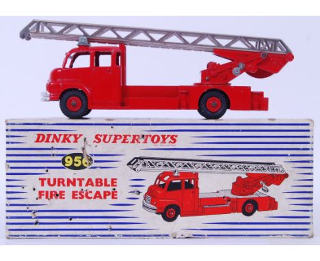 DINKY: An original vintage Dinky diecast model Supertoys 956 Turntable Fire Escape ( Fire Engine ). Within the original box.