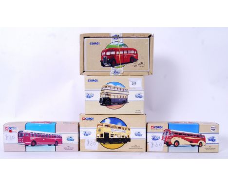 CORGI CLASSICS BUSES: A collection of 5x Corgi Classics diecast model buses, all within the original boxes, comprising of; 98