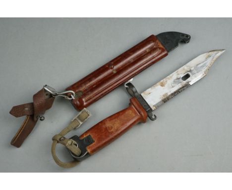 A Military Kalashnikov AK47 Bayonet With Original Scabbard. 