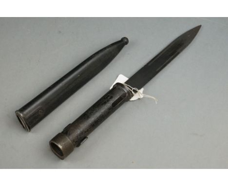 An Argentinian Military FN Type C Tubular Bayonet With Original Scabbard. 