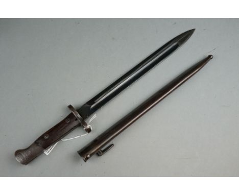 A World War One German Mauser Bayonet, Maker Marked For Simpson &amp; Co. SUHL, Complete With Scabbard. 