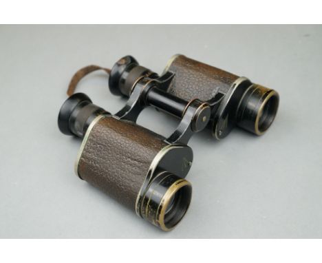 A Pair Of World War Two British Military Issued Binoculars By Dollond Of London, Good Clear Broad Arrow Markings. 