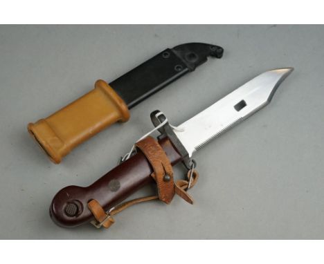 A Military Kalashnikov AK47 Bayonet With Original Scabbard. 