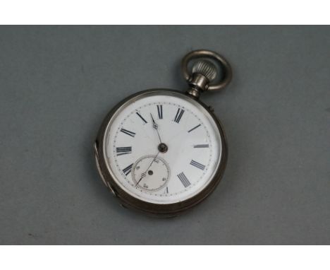 A World War One German White Metal Pocket Watch, Engraved To Verso With Portrait Of Kaiser Wilhelm II. 