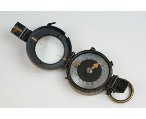 A British Military Issued World War Two MK.IX Marching Compass, Maker Marked For J.M. Glauser Of London, Serial No.B.6991, Da