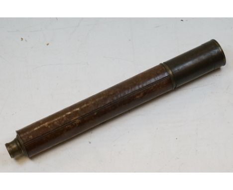 An Antique Possibly 19th Century Military / Naval Two Drawer Brass Telescope, Engraved R. Adie Of Liverpool. 