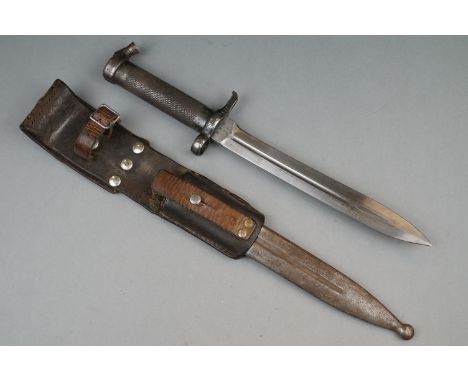 A M96 Swedish Mauser Bayonet, Marked EJ-Anchor-AB, Conical Stud 1898, Complete With Scabbard And Frog. 