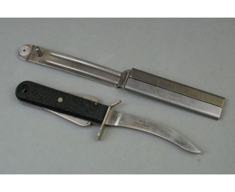 A British Royal Air Force / RAF Issued Rigging Escape Knife Complete With Original Scabbard, Made By Joseph Rodgers Of Sheffi